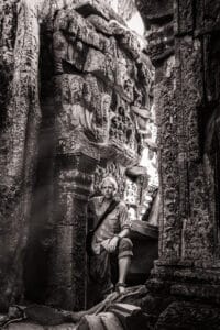 Der Inselfotograf von Norderney im Tempel von Angkor Thom im Kambodscha.